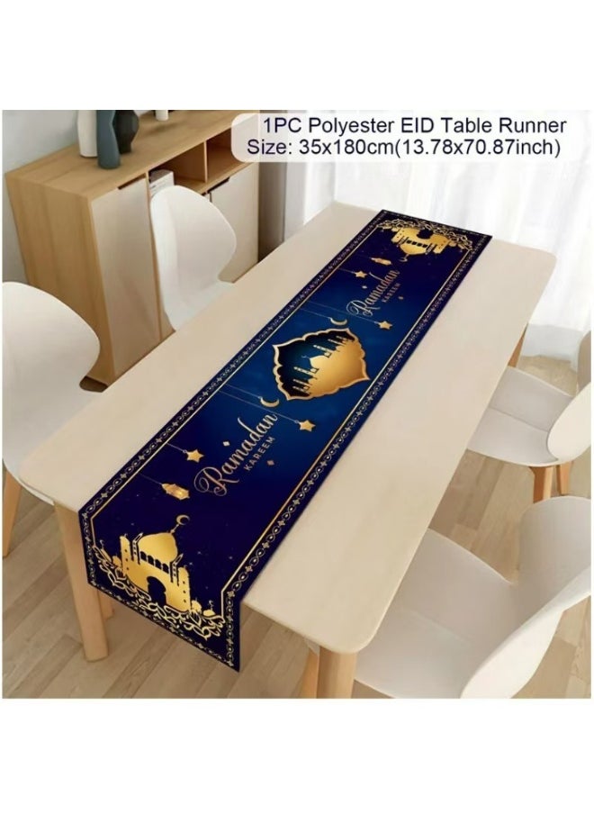 Eid Mubarak Table Flag Table Runner Ramadan Kareem Table Decorations  Ramadan Decor Sets For Dining Supply