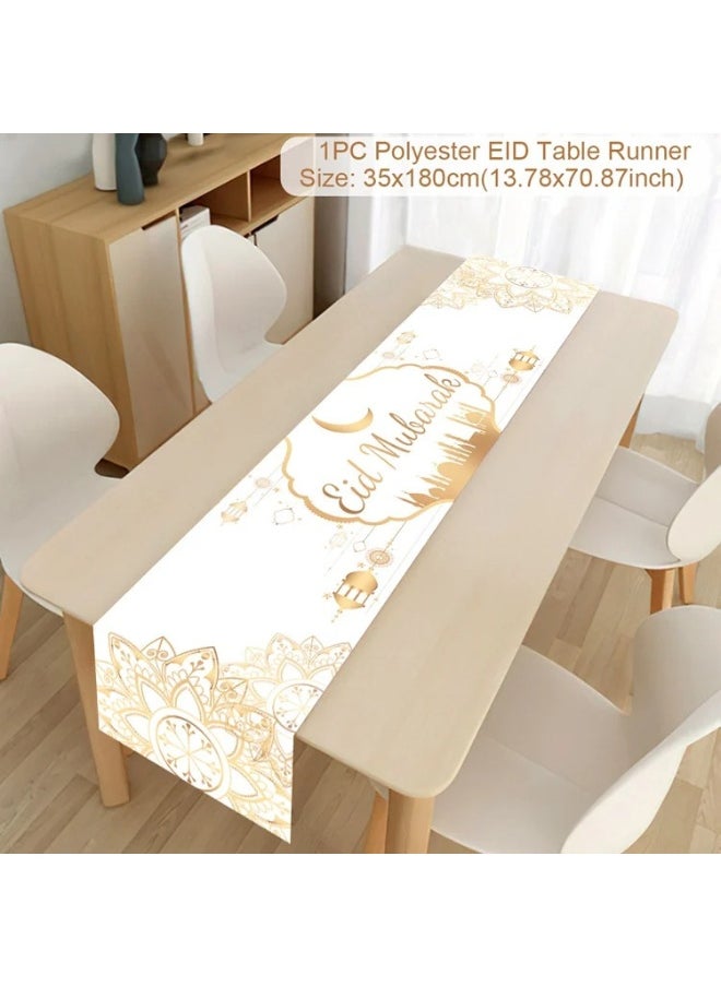 Eid Mubarak Table Flag Table Runner Ramadan Kareem Table Decorations  Ramadan Decor Sets For Dining Supply