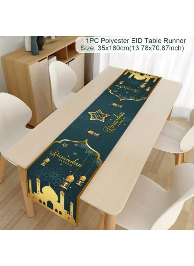 Eid Mubarak Table Flag Table Runner Ramadan Kareem Table Decorations  Ramadan Decor Sets For Dining Supply