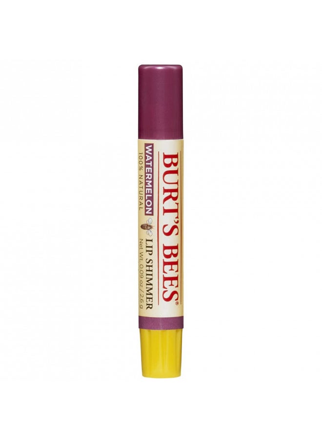 Burt's Bees 100% Natural Moisturizing Lip Shimmer, Watermelon - 1 Tube, 0.09 ounce