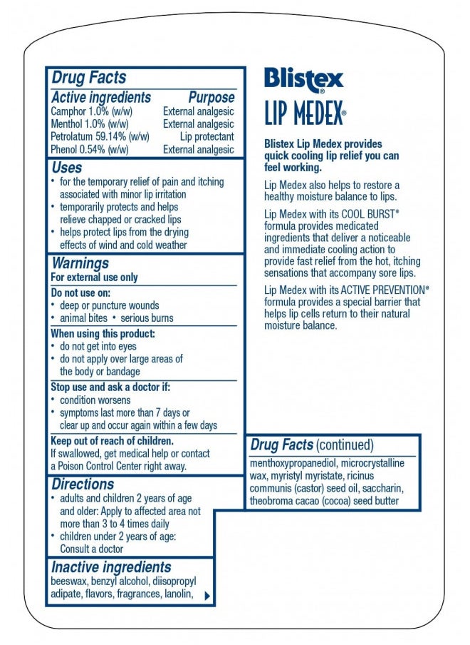 Blistex Lip Medex External Analgesic/Lip Protectant 0.25 oz (Pack of 3)