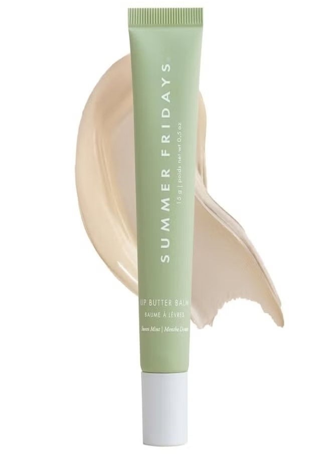 SUMMER FRIDAYS Lip Butter Balm - Hydrating & Shiny Lip Treatment, Sweet Mint 15g