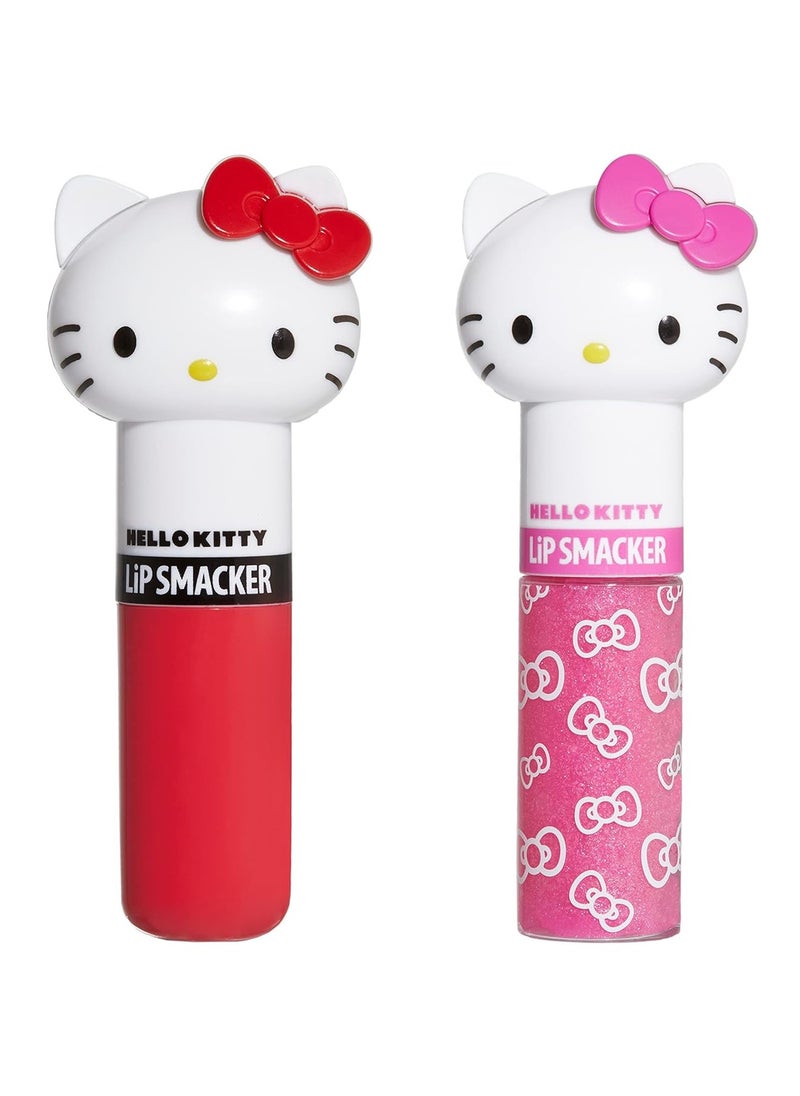 Lip Smacker Lippy Pals Swirls, Sanrio Hello Kitty, Flavored Moisturizing & Smoothing Soft Shine Lip Balm, Hydrating & Protecting Fun Tasty Glossy Finish, Cruelty-Free & Vegan - Cheerful Cherry, Kiwi