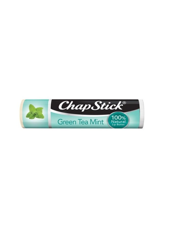 ChapStick 100% Natural Lip Butter, Green Tea Mint, 0.15 oz (Pack of 6)