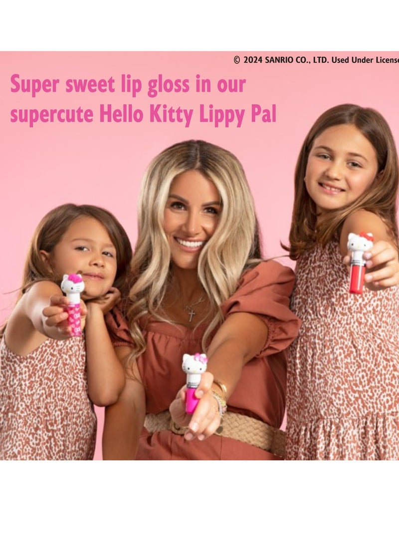 Lip Smacker Lippy Pals Swirls, Sanrio Hello Kitty, Flavored Moisturizing & Smoothing Soft Shine Lip Balm, Hydrating & Protecting Fun Tasty Glossy Finish , Cruelty-Free & Vegan - Kiwi