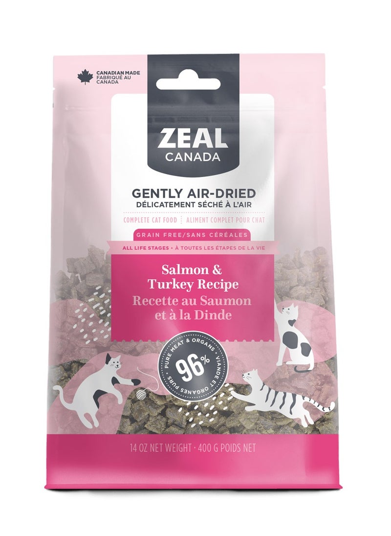 Zeal Gently Air-Dried Salmon and Turkey Recipe for Cats 14oz/400g