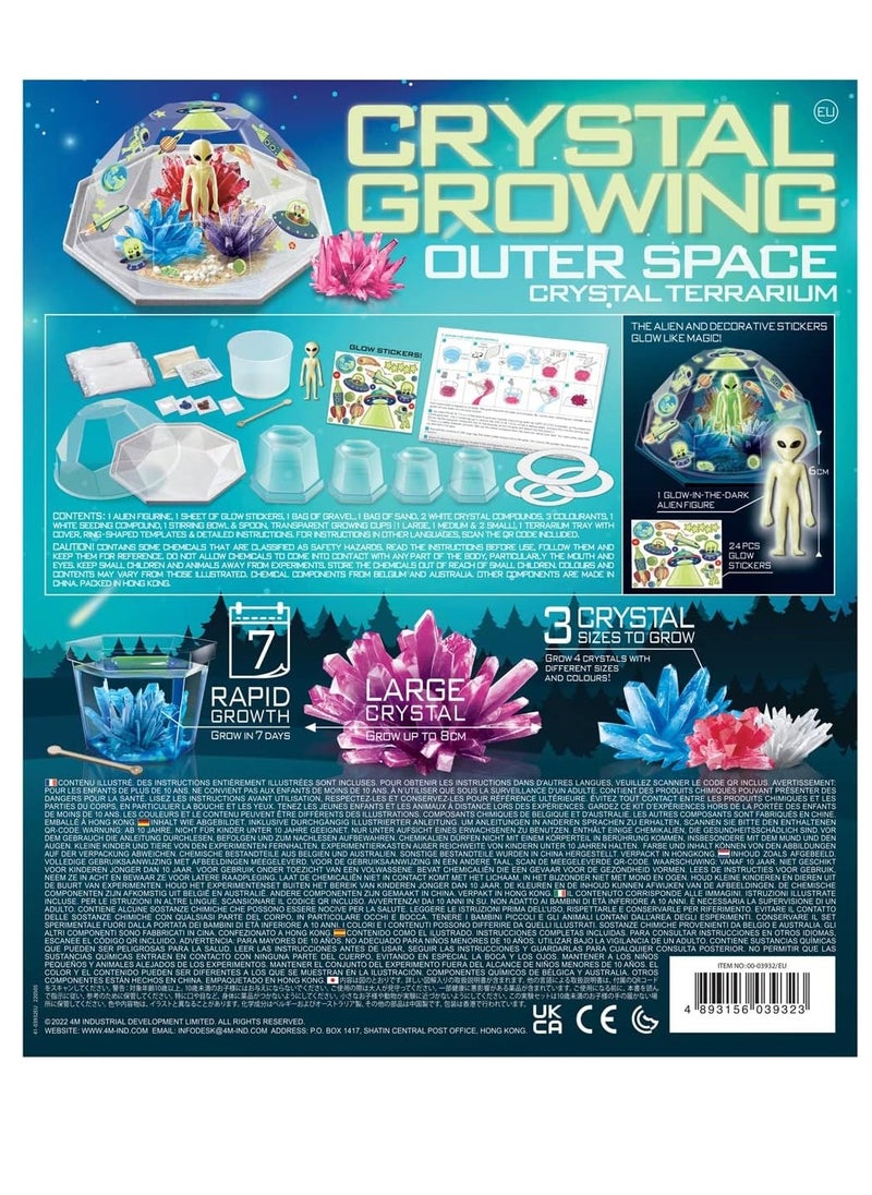 Crystal Growing | Outer Space Crystal Terrarium | Grow your own Crystals | For Kids ages 10+