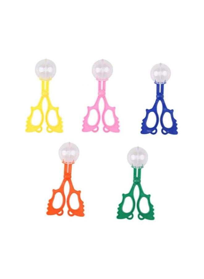 5pcs Handy Scoopers Bug Insects Catcher Scissors Tongs Tweezers s for Kids (Blue, Pink, Orange, Yellow, Green Style Mixed)