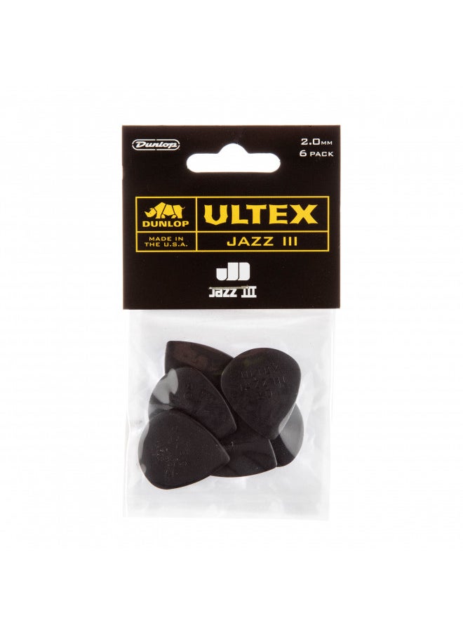 JIM DUNLOP 2.0mm Jazz III, 2.0mm, 6/Player's Pack