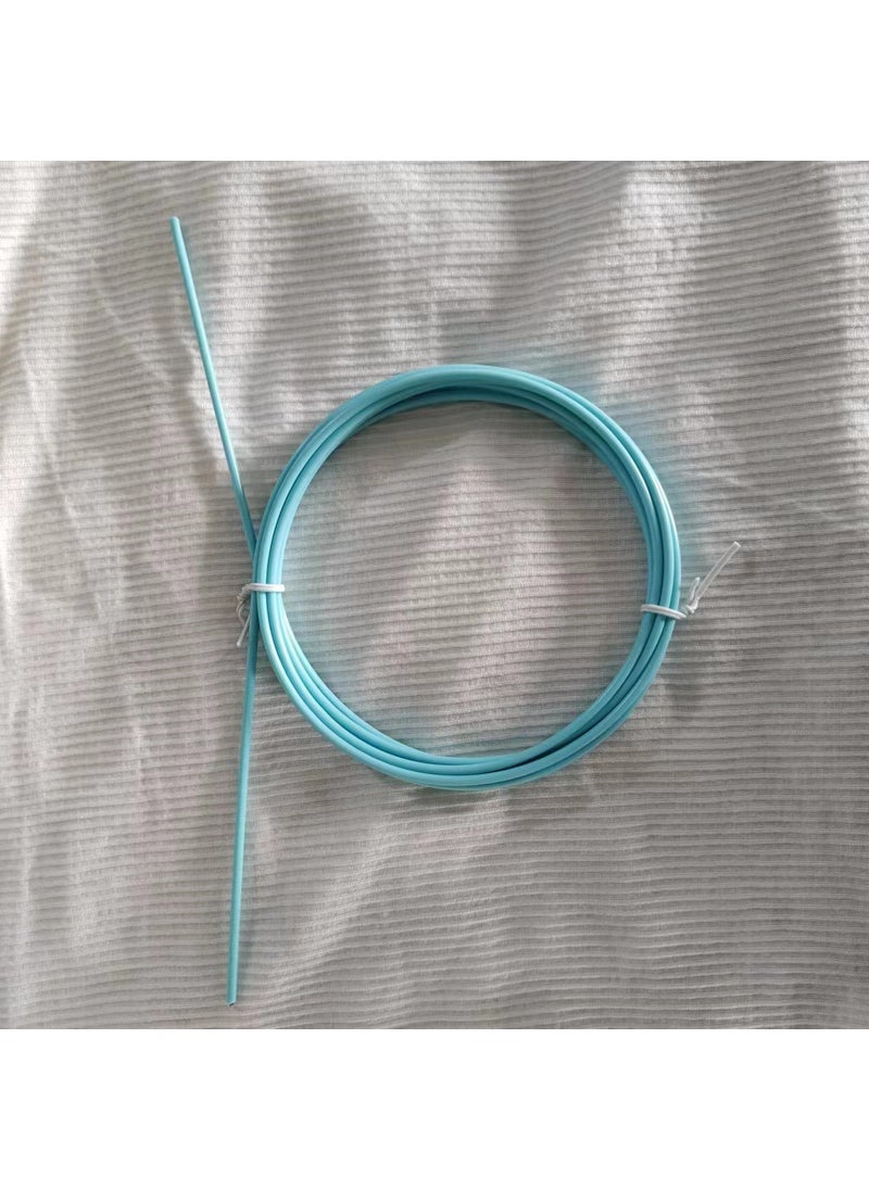 Steel wire rope skipping accessories 2.5mm thick spare rope PVC plastic coated core steel wire coil rope skipping parts 3M steel Macaron color system (Lake Green)