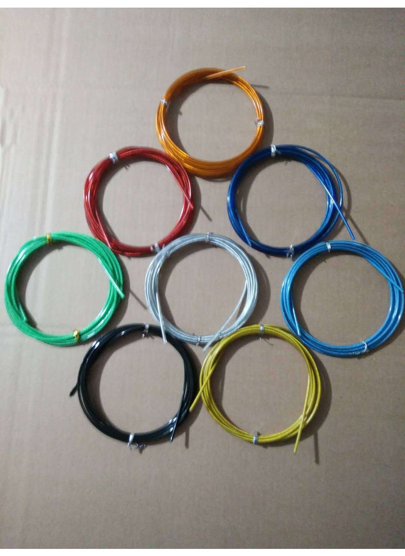 Steel wire rope skipping accessories 2.5mm thick spare rope PVC plastic coated core steel wire coil rope skipping parts 3M steel Do not tie the Ring (monochrome 50)