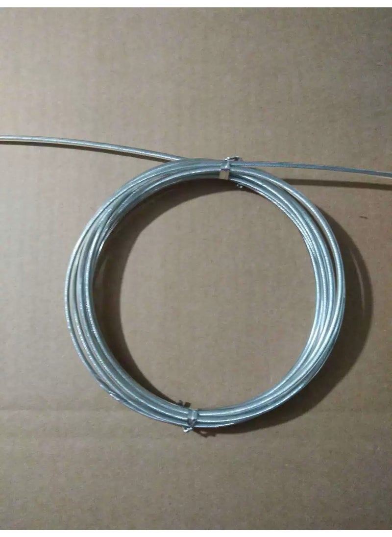 Steel wire rope skipping accessories 2.5mm thick spare rope PVC plastic coated core steel wire coil rope skipping parts 3M steel White.