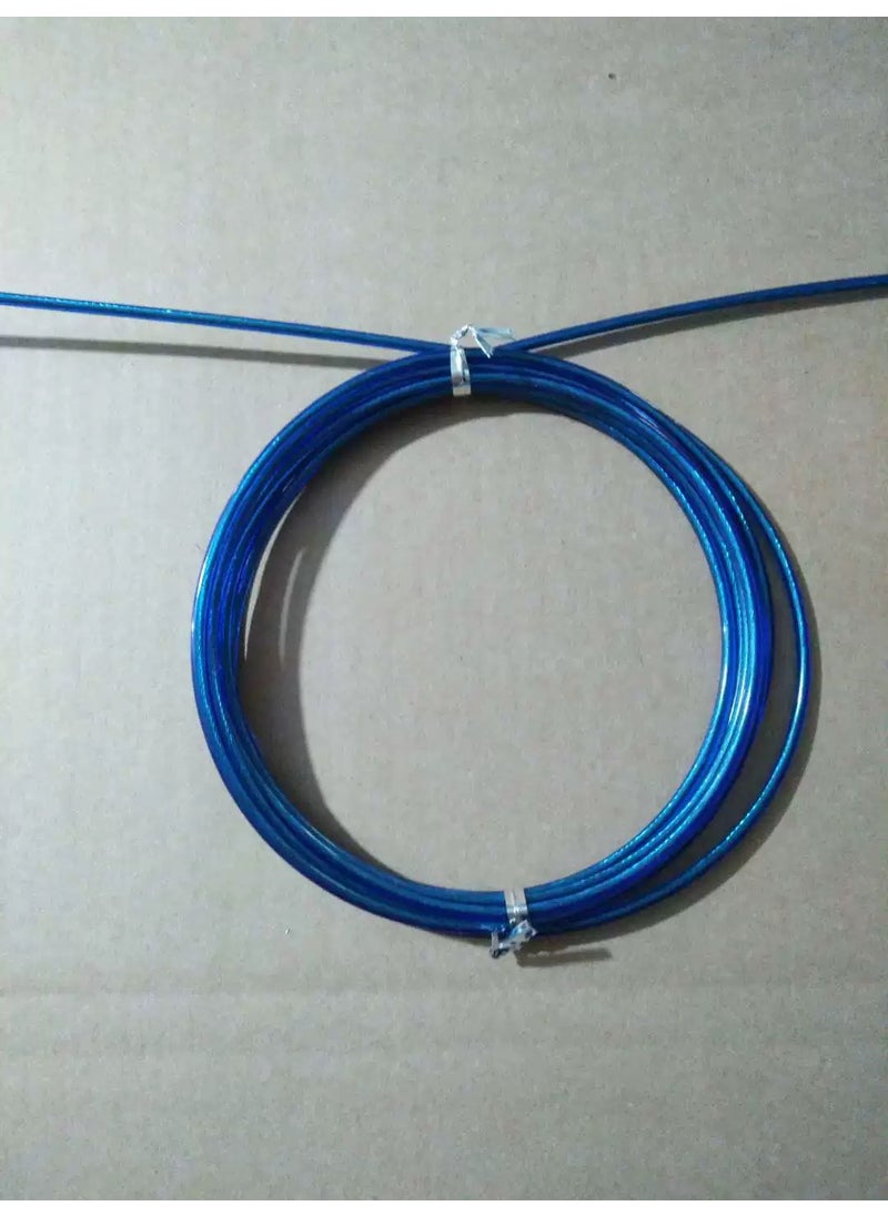 Steel wire rope skipping accessories 2.5mm thick spare rope PVC plastic coated core steel wire coil rope skipping parts 3M steel Blue