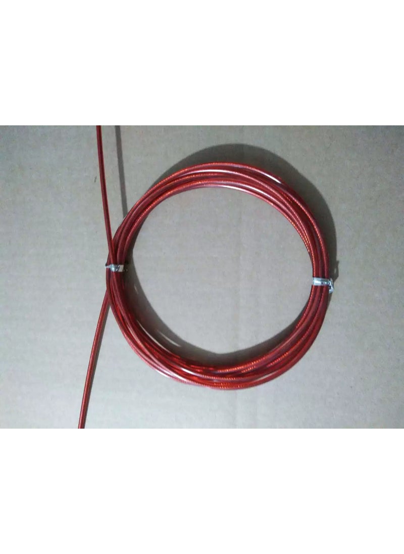 Steel wire rope skipping accessories 2.5mm thick spare rope PVC plastic coated core steel wire coil rope skipping parts 3M steel Red