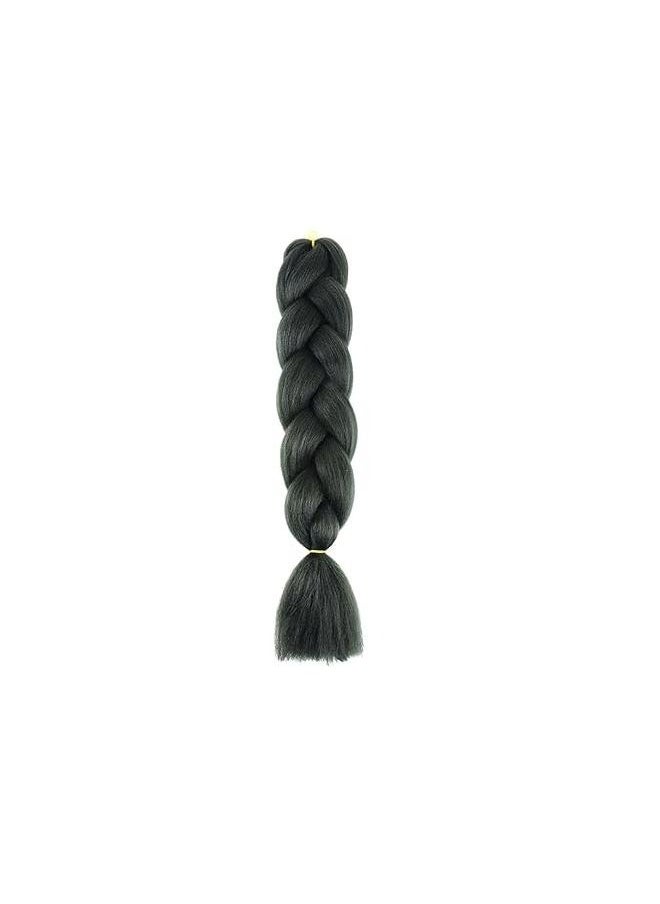 3 Piece African Braids Hair Extension Set Multi Color,Braiding Hair Dark Green Braid Hair Extensions for Box Braids Hot Water Setting High Temperature Synthetic Fiber