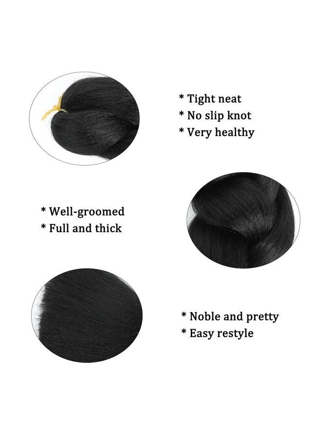 3 Piece African Braids Hair Extension Set Multi Color,Braiding Hair Dark Green Braid Hair Extensions for Box Braids Hot Water Setting High Temperature Synthetic Fiber