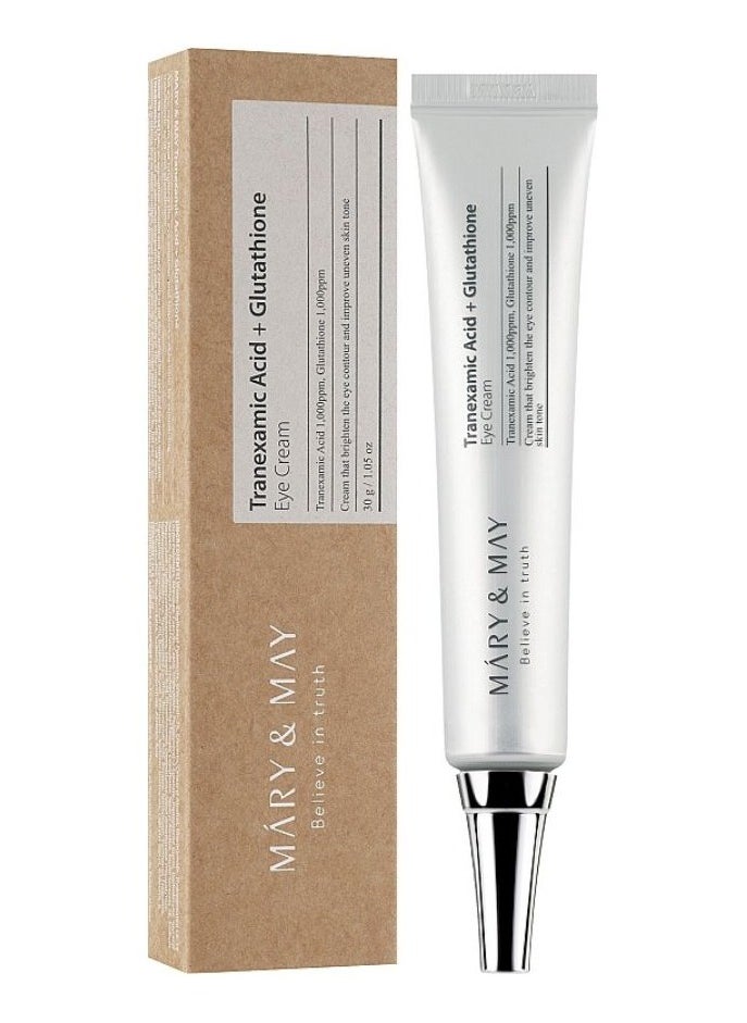 Tranexamic Acid + Glutathione Eye Cream 30ml, Contains Vitamin C Reduces Dark Circle Around the Eyes