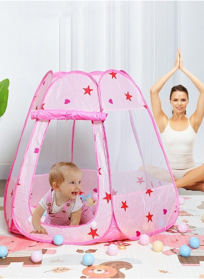 Kids Play Tent Easy Set Up Tent Pop up Children's Playhouse for Boys and Girls Indoor Outdoor Unique Play Tent Indoor Pretend Play for Toddlers Pink