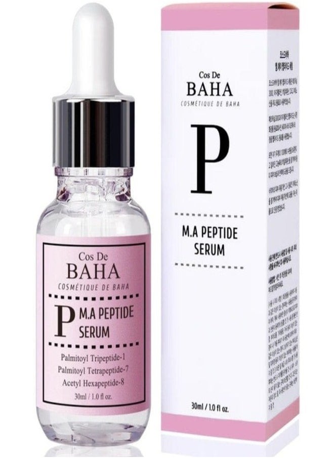 Cos De BAHA Peptide Complex Facial Serum with Matrixyl 3000 & Argireline - Anti Aging & Wrinkles - Heals and Repairs Skin (30ml)