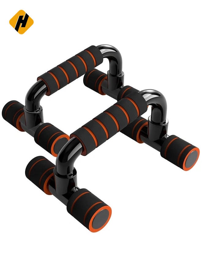 Push Up Bars Gym Exercise Equipment Fitness 1 Pair Pushup Handles with Cushioned Foam Grip and Non-Slip Sturdy Structure Push Up Bars for Men & Women