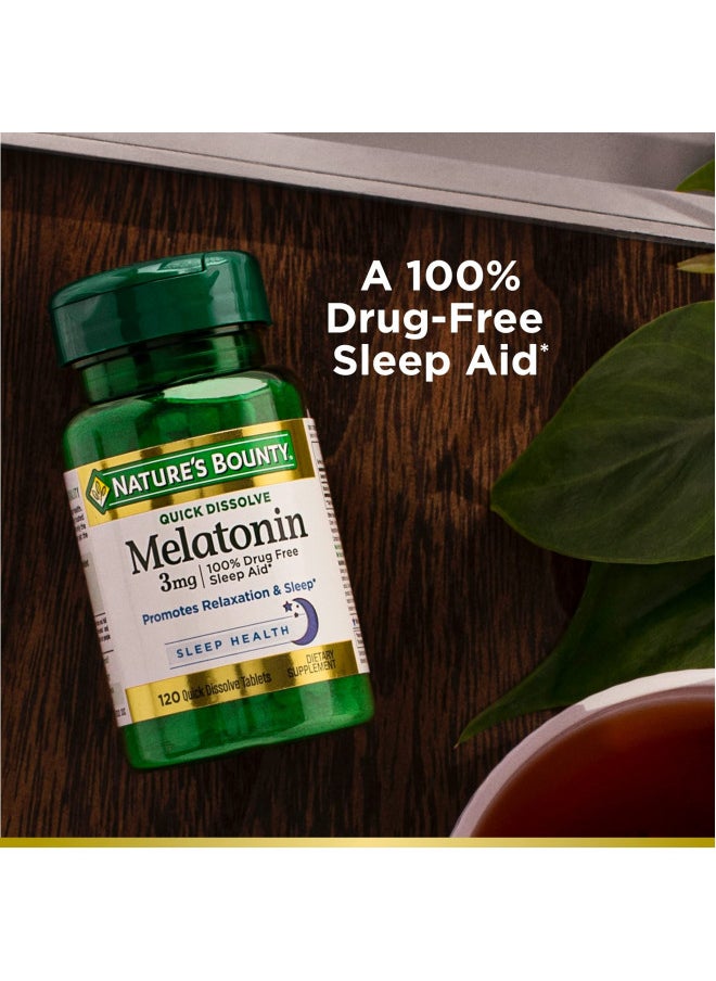 Nature'S Bounty Melatonin Tablets, 3 Mg, 120 Count