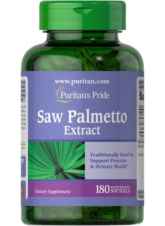 Puritan'S Pride Saw Palmetto Extract Supports Urinary Function And Promotes Prostate Heatlh