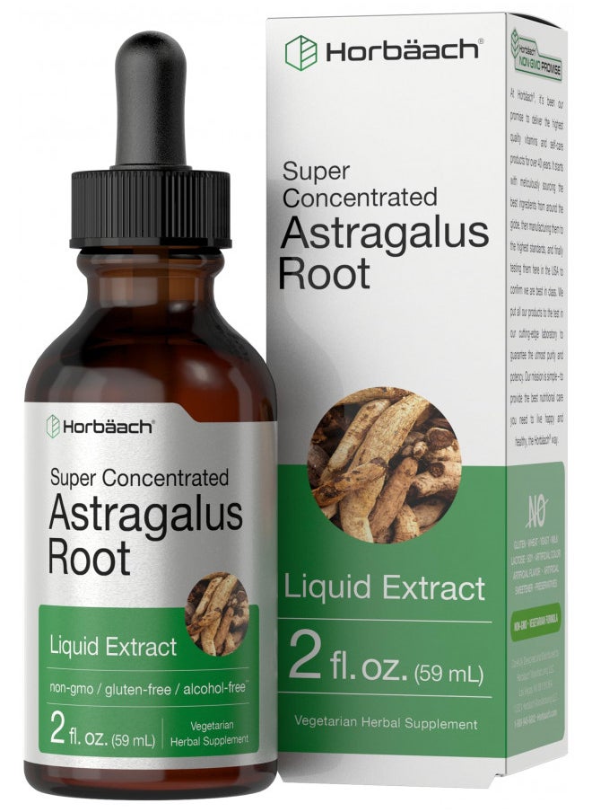 Astragalus Root Extract Liquid 2 Fl Oz Alcohol Free Tincture Super Concentrated Vegetarian