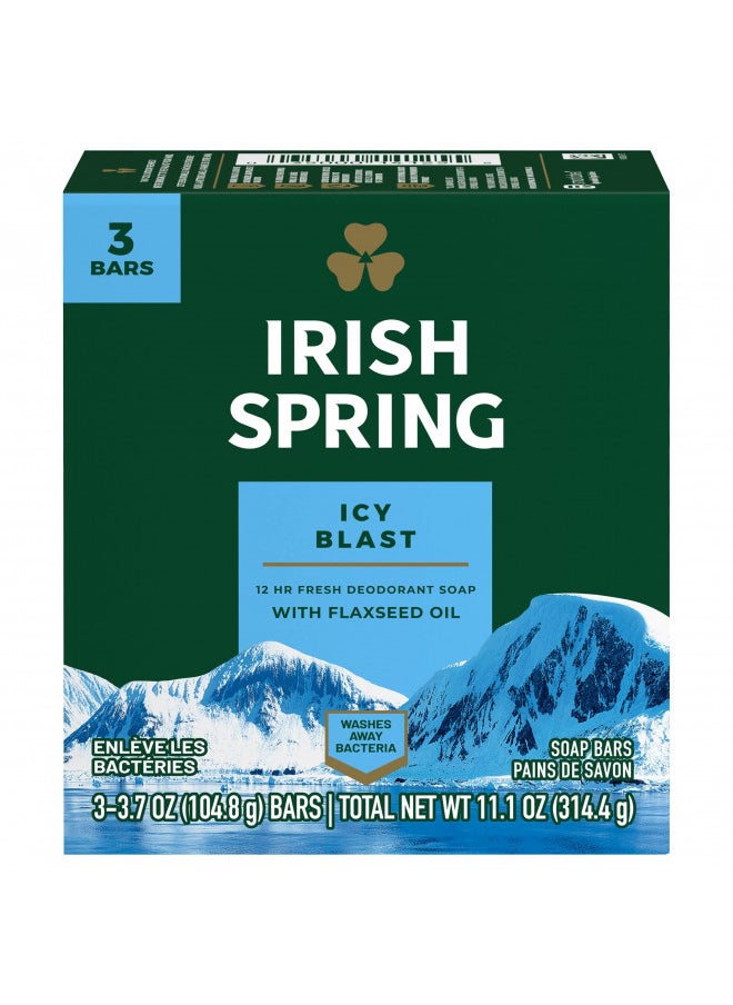 Irish Spring Bath Bar, Icy Blast 3.75 Oz, 3 x 3.75 oz bars