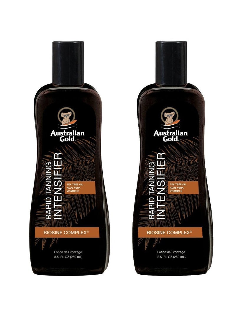 Australian Gold Rapid Tanning Intensifier Lotion, 8.5 Fl Oz, with Tea Tree Oil, Aloe Vera and Vitamin E (2 Pack)