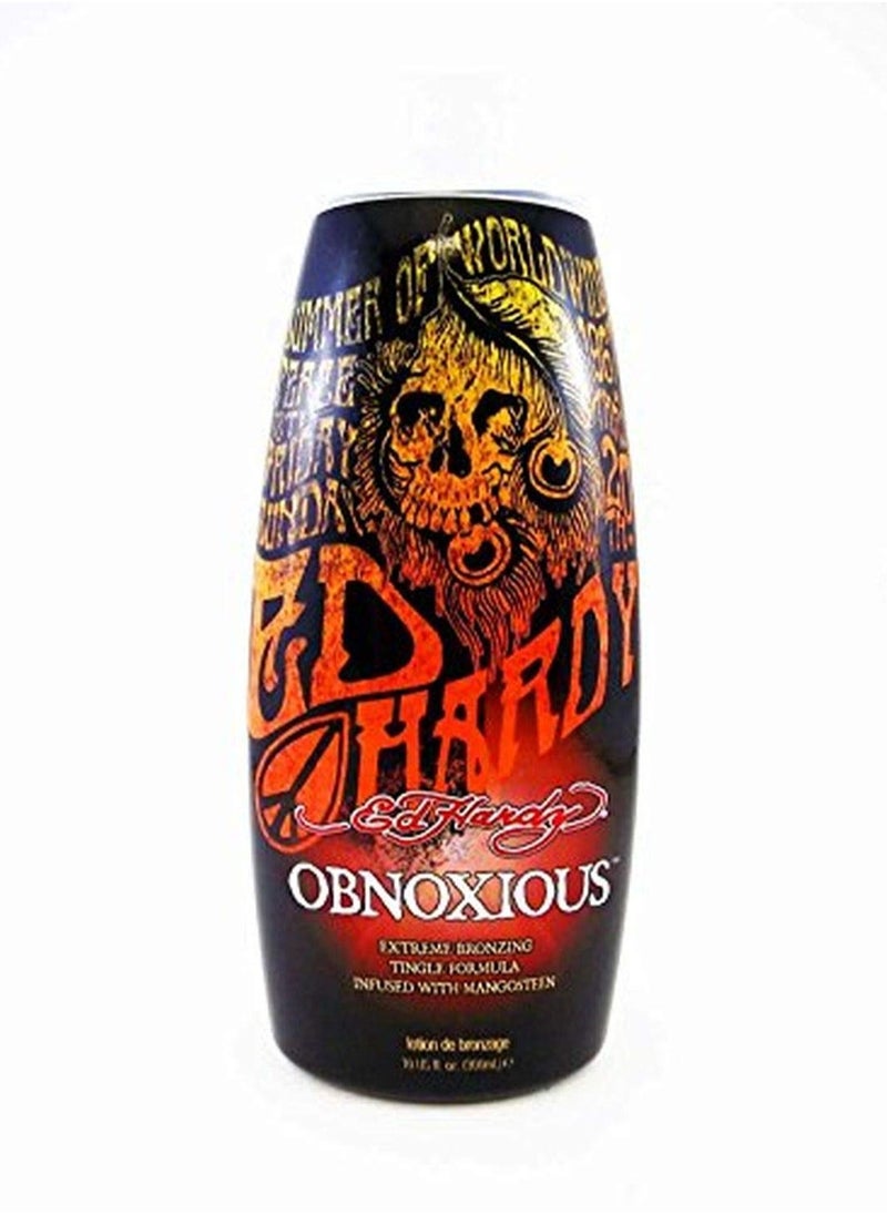 Ed Hardy Obnoxious Extreme Bronzer Tingle Tanning Lotion, 10 oz.