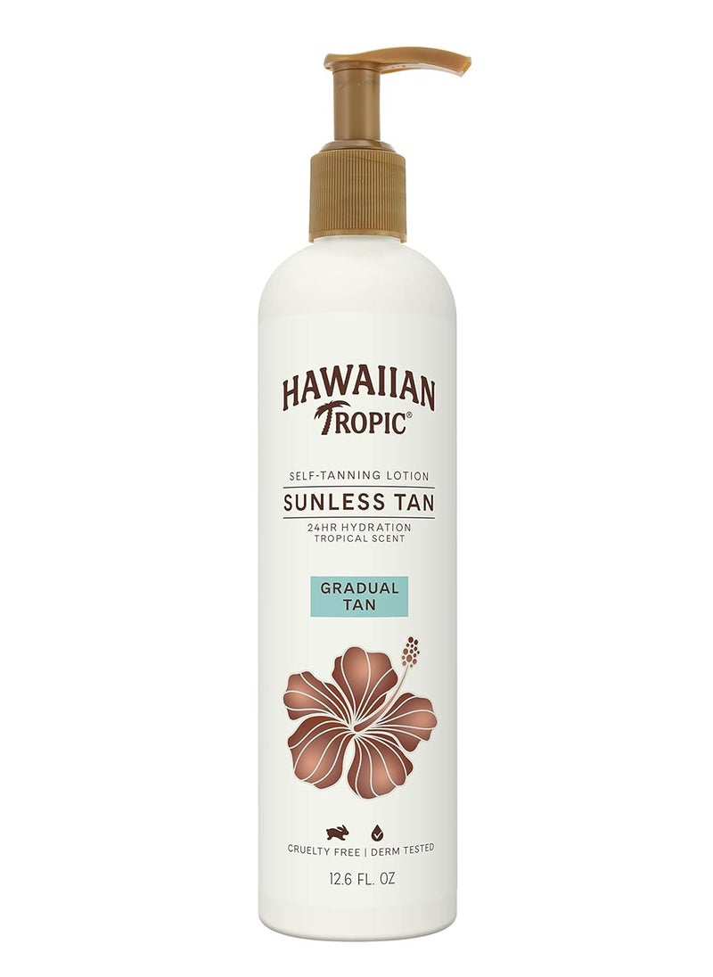 Hawaiian Tropic Sunless Tan Gradual Tanning Lotion, 12.6oz | Gradual Tan Self Tanning Lotion, Sunless Tanner, Hawaiian Tropic Tanning Lotion, 12.6oz