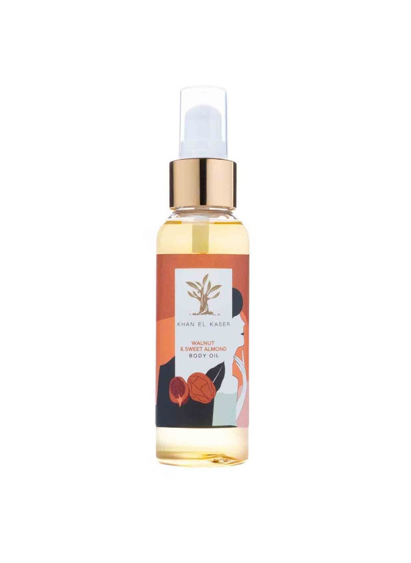 Body Oil - Walnut and Sweet Almond | Touch of Golden Dust Sunnamusk Perfume | Deep Hydration, Skin Nourishment, and Long-Lasting Fragrance | Smooth, Glowing Skin | Natural Ingredients | 100ml