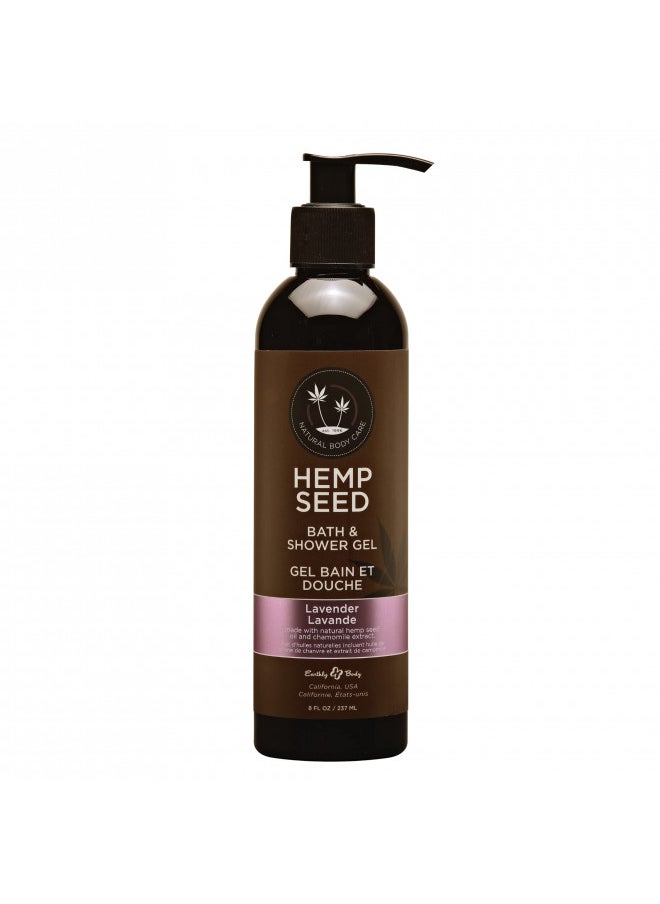 Earthly Body   Seed Bath & Shower Gel, Lavender Scent   8 Oz   Moisturizing Formula With   Seed Oil, Chamomile & Hydrolyzed Wheat Protein   Vegan, Cruelty Free