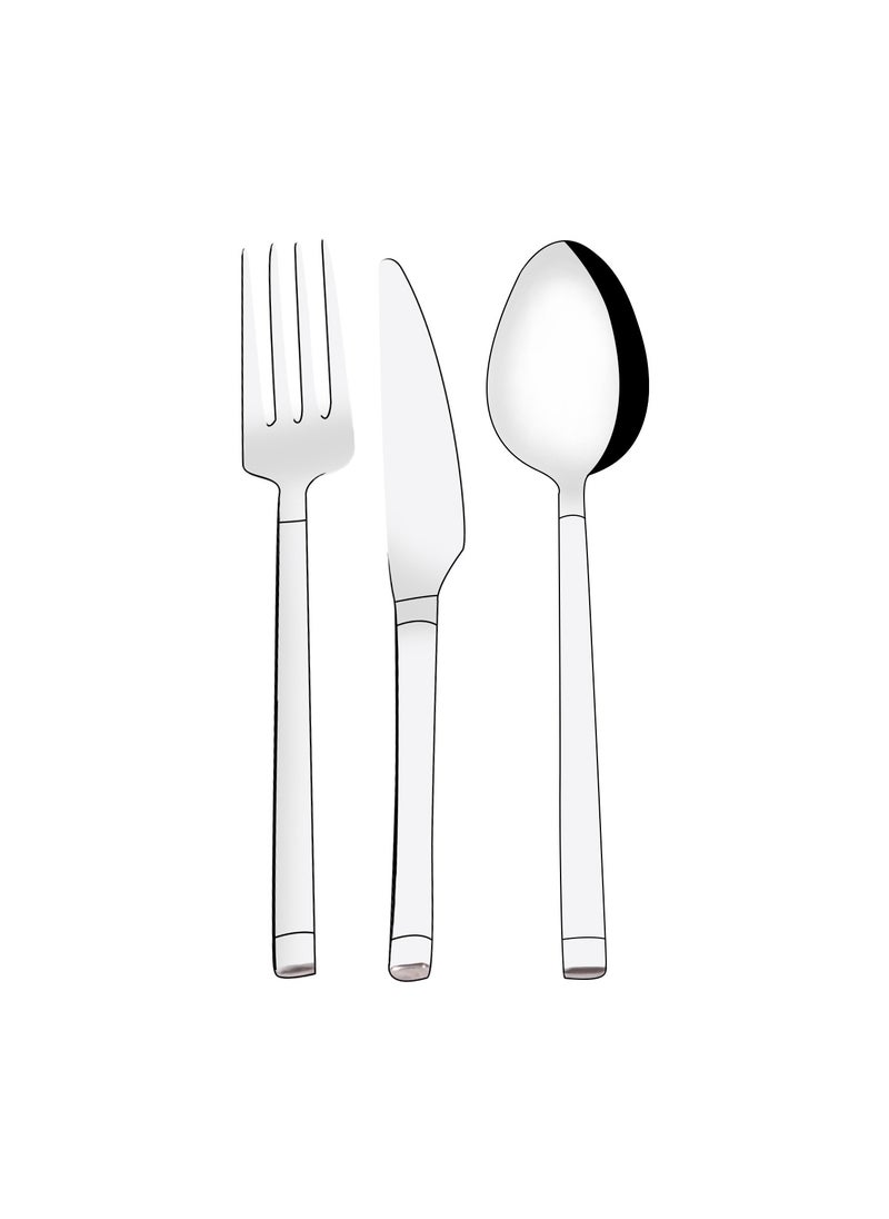 Serenk Barcelona 18-Piece 18/10 Stainless Steel Cutlery Set - Polished Finish, Durable Flatware for Elegant Dining