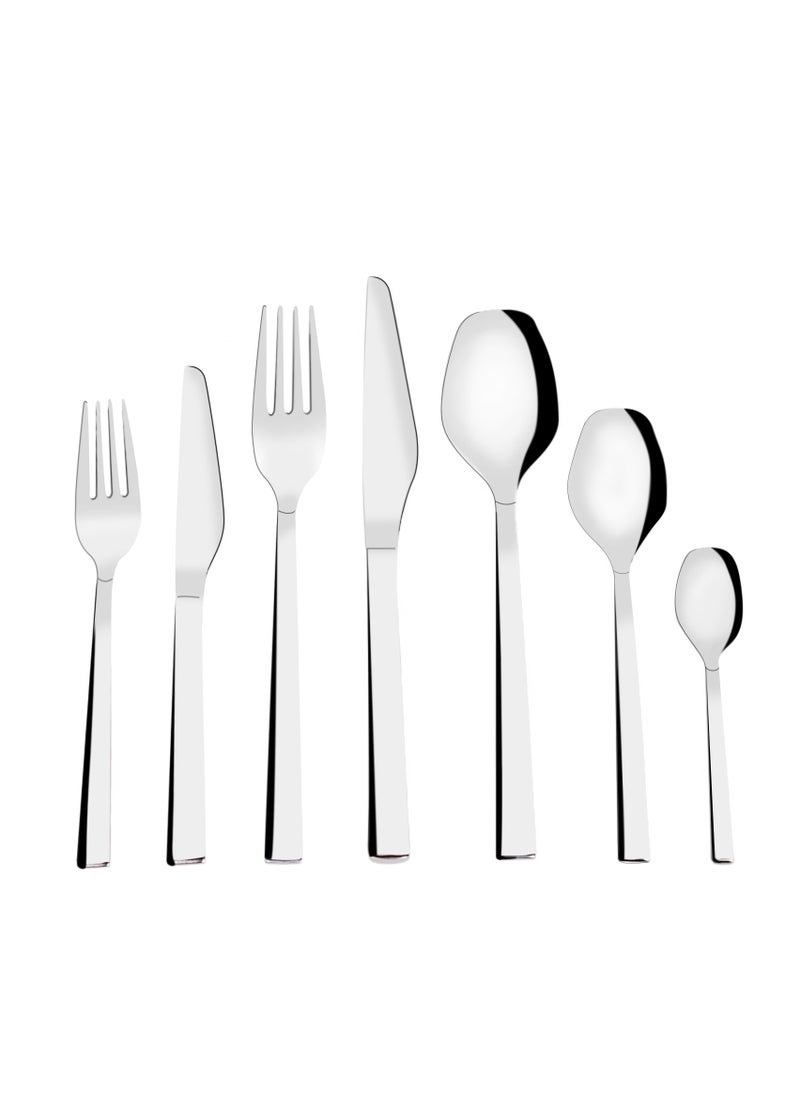 Serenk New York 42-Piece 18/10 Stainless Steel Cutlery Set – Sleek, Polished Flatware for Sophisticated Dining