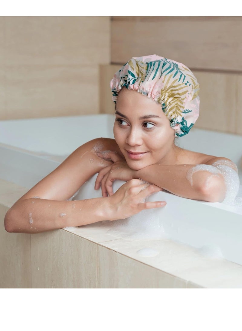 EcoTools Shower Cap, Organic Cotton Lining, Perfect For No-Wash Days, Fits All Head Sizes & All Hair Textures, Reusable & Waterproof, Protects Scalp, Eco-Friendly, Cruelty-Free, & Vegan, 1 Count
