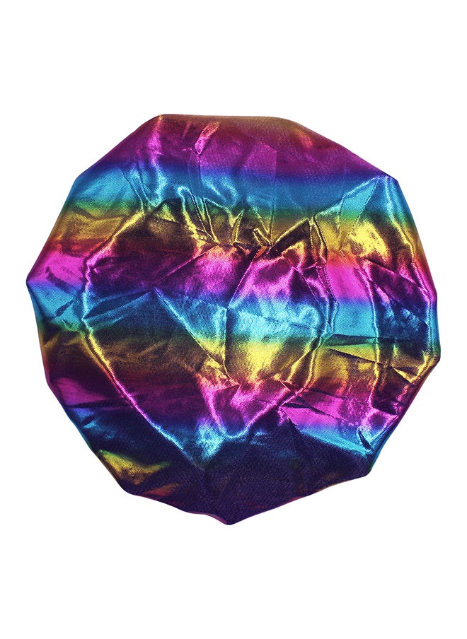 Holographic Satin Wide Band Shower Cap Multicolour