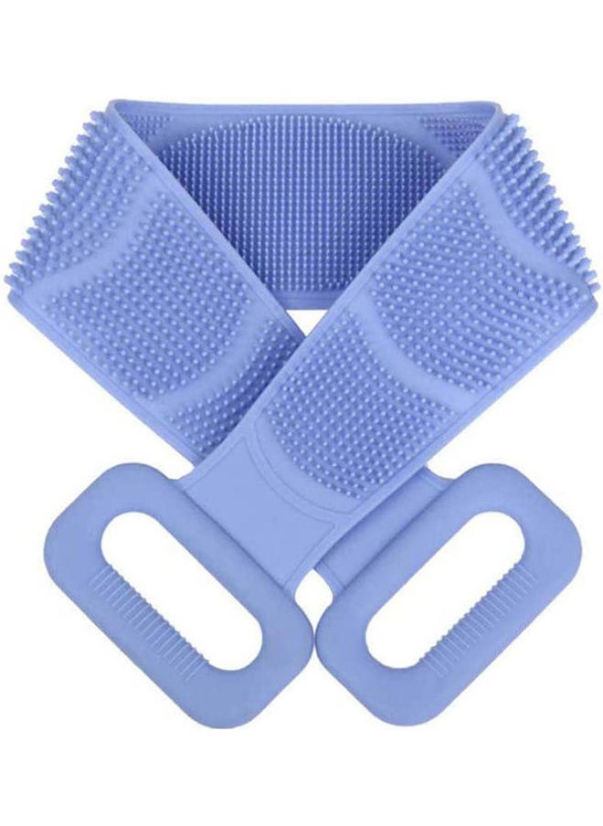 2 Pack Silicone Back Scrubber For Shower, Extended Bath Body Brush 80Cm Exfoliating Back Scrubber Blue