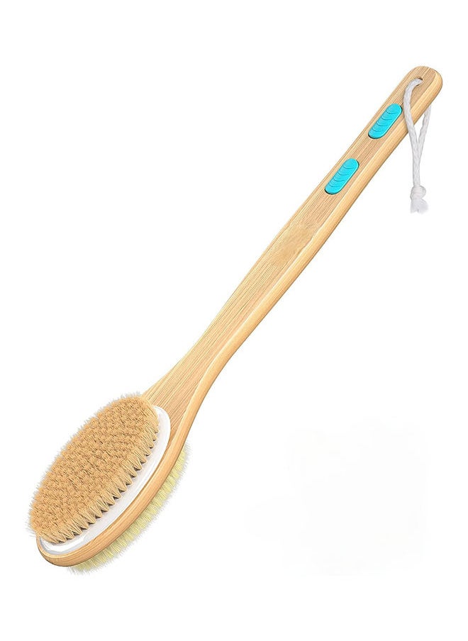 Double-Sided Shower Brush Beige 17.1x2.4inch