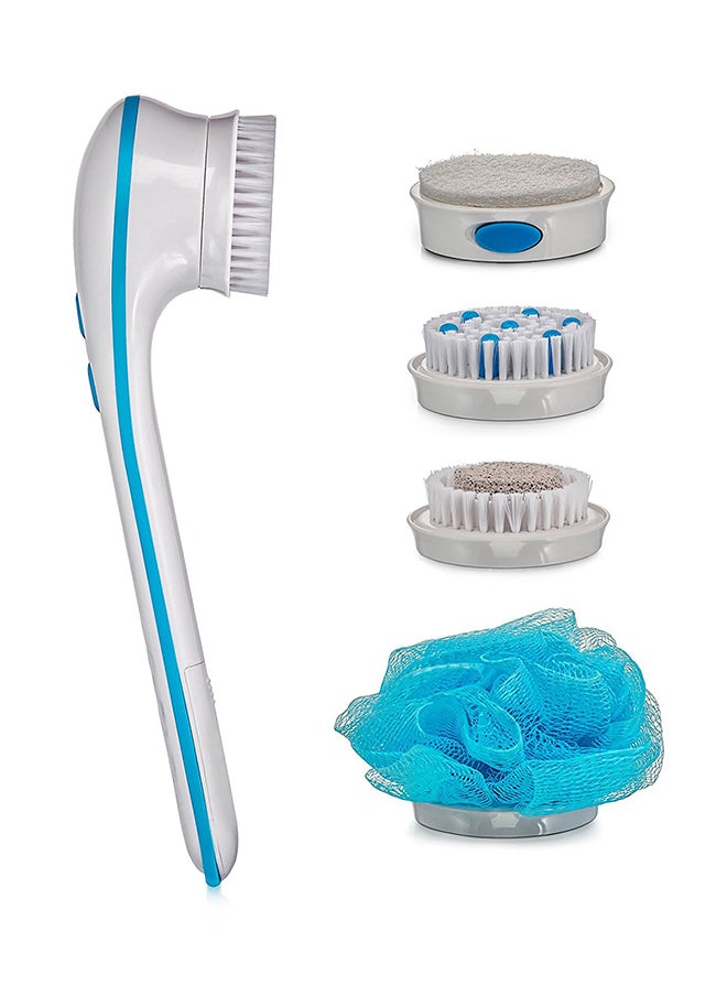 Rolled Bath Brush Blue/White 20.3 x 9.5 30.5centimeter