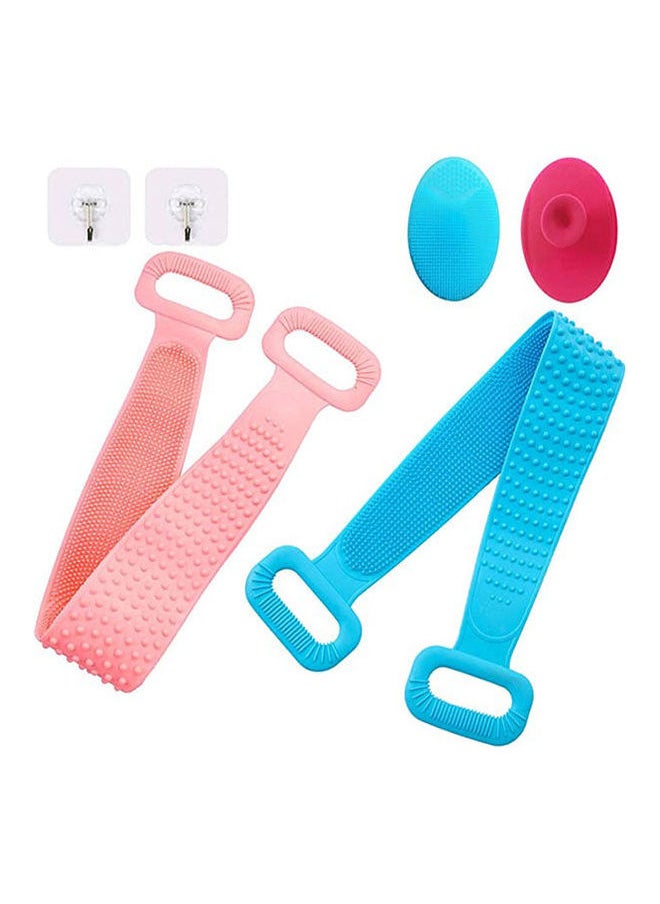 2Pcs Back Scrubber Shower Brush Multicolour 90cm