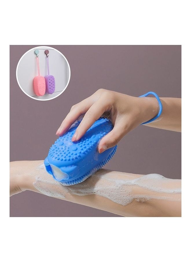 3 Pieces Silicone Towel Children Sponge Bath Brush Purple 15x18x10cm