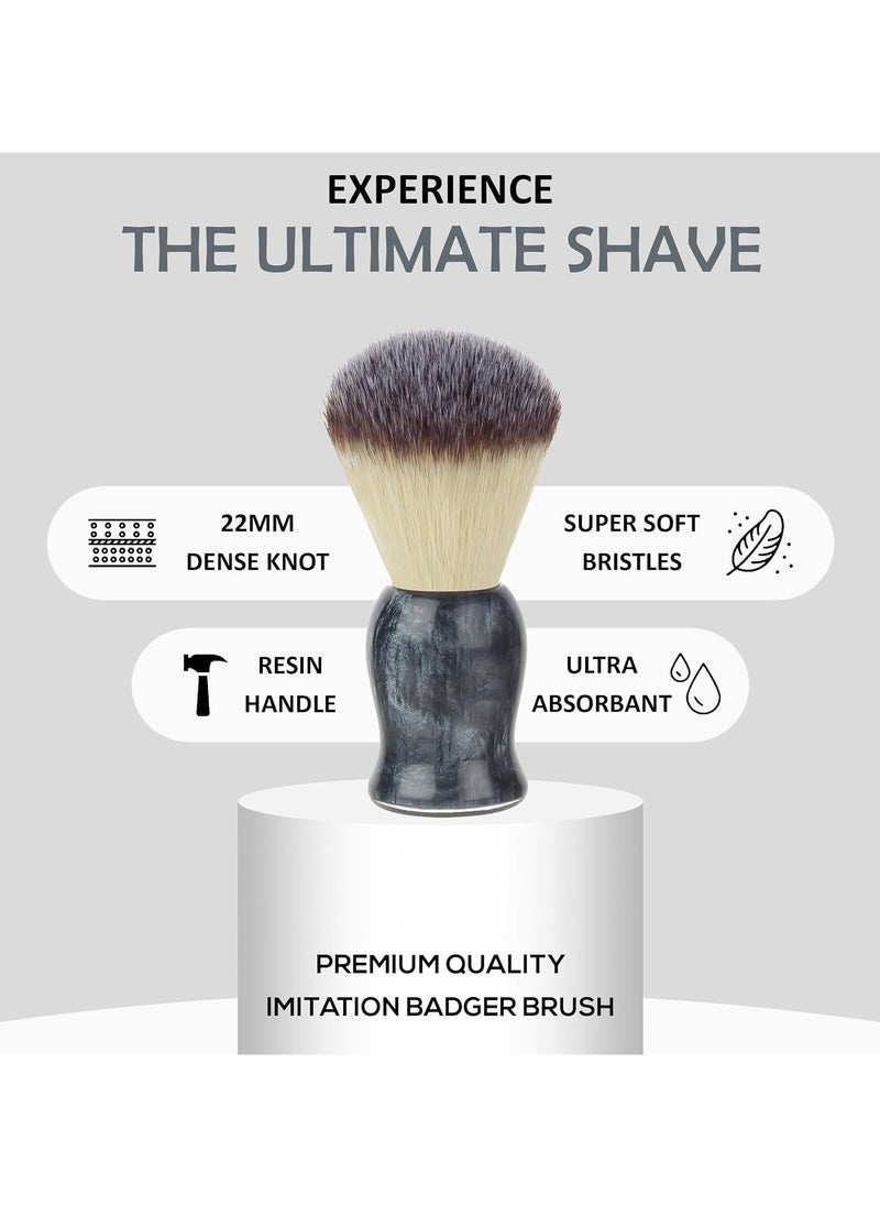 Luxuriously Soft Shaving Brush for Men |Bomber Edition| Premium Cruelty-Free Bristles and Stylish Grey Bomber-Toned Ergonomic Handle