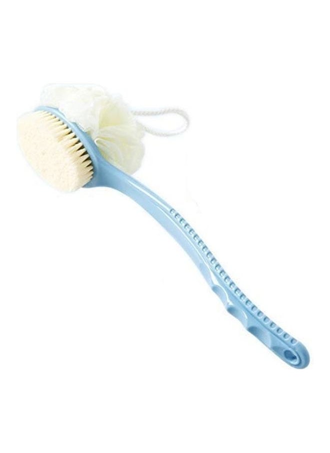 2-In-1 Body Brush And Loofah Blue/White 15.07x5.12x2.95inch