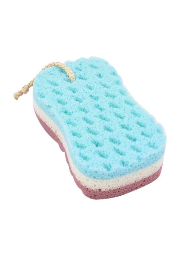 Foam Bath Shower Sponge Blue/Yellow/Brown 20x10x6cm