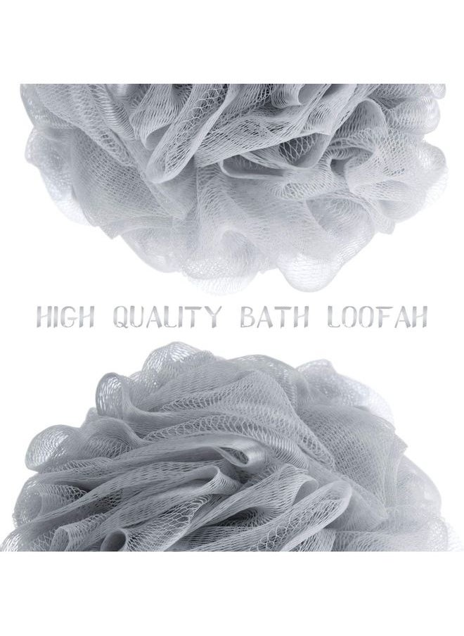 4-Piece Mesh Bath Sponge Loofah Multicolor 13cm