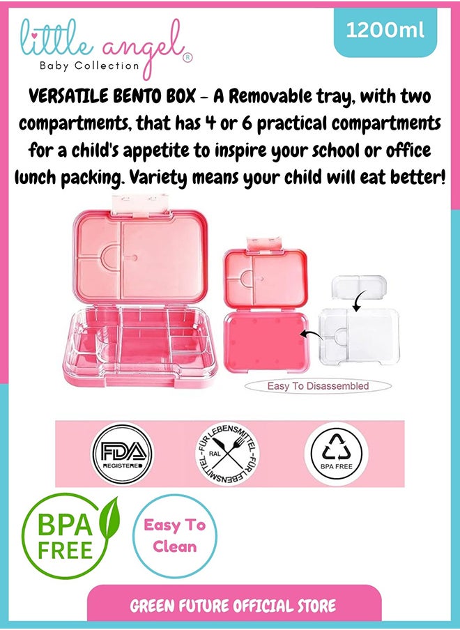 Bento Kids Lunch Box With 6 Compartments