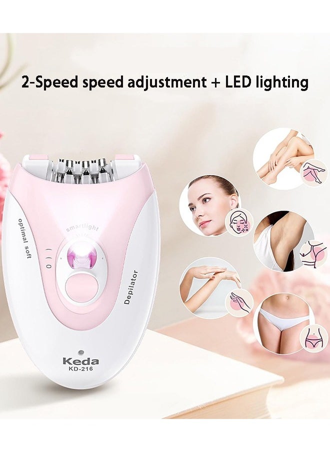 Portable Hair Remover for Women, USB Charging Hair Extractor, Women's Facial Smart Electric Hair Remover, Eyebrow Lips Body Facial Easily painless Removes Hair - Pink
