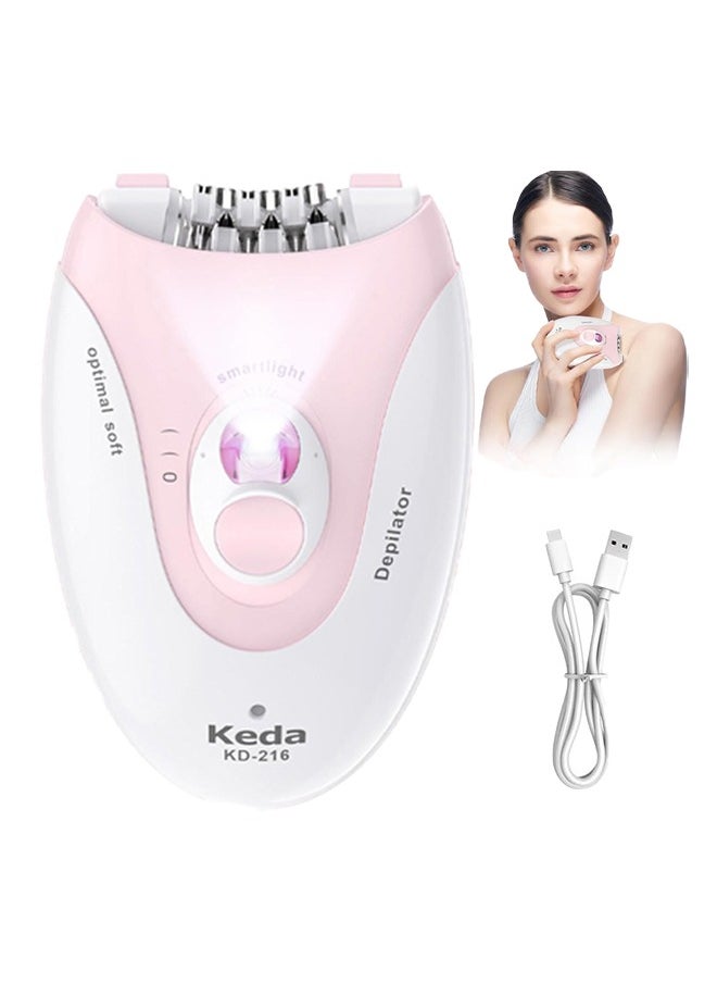 Portable Hair Remover for Women, USB Charging Hair Extractor, Women's Facial Smart Electric Hair Remover, Eyebrow Lips Body Facial Easily painless Removes Hair - Pink