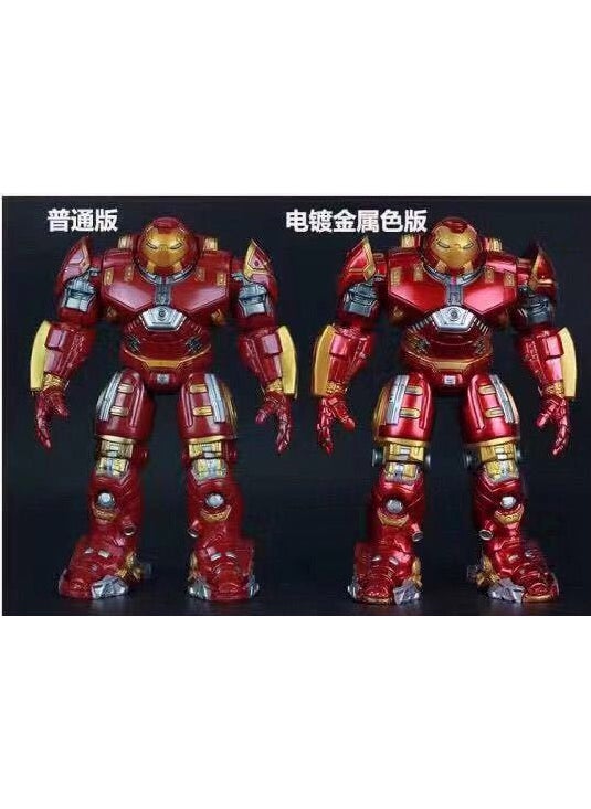 1 x 5 pcs Iron Man vs Hulk Chrome Plated Standard Figurine Old electroplated anti-Hulk